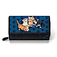 Jürgen Scholz "Kitty-Kat Cute" Women's Trifold Wallet