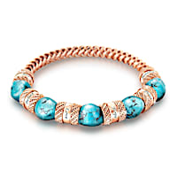 Genuine Turquoise And Copper Touch Of Heaven Bracelet