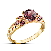 1.75-Carat Genuine Grape Topaz Rare Vintage Ring