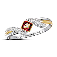 "We Will Remember Them" Women's Sterling Silver Ring