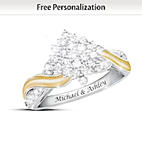 Love, Always And Forever Personalized Ring With 50 Diamonds