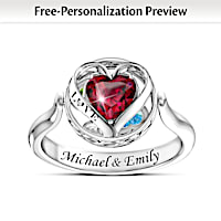 Head Over Heels Personalized Flip Ring