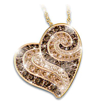 "Live, Love, Latte" Swarovski Crystal Pendant Necklace