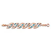 "Serene Breeze" Copper Bracelet With Swarovski Crystals