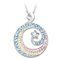 "Rainbows And Stars" Swarovski Crystal Pendant Necklace
