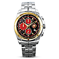 "Lest We Forget" Men's Stainless Steel Chronograph Watch