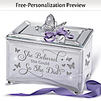 "She Believed She Could So She Did" Personalized Music Box