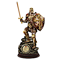 Armour Of God Cold-Cast Bronze Sculpture With Challenge Coin