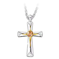 "Grounded In Faith" Diamond Necklace With Holy Land Sand