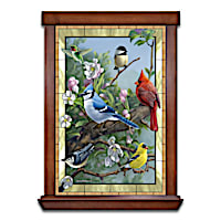 James Hautman Songbird Illuminated Stained-Glass Wall Decor