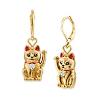Legend Of The Lucky Cat Earrings
