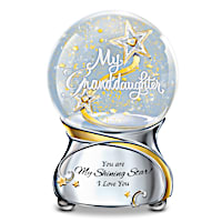 Illuminated Glitter Globe For Granddaughter With Poem Card