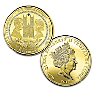 Queen Elizabeth II & Prince Philip Five Crown Coin