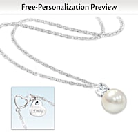 Precious Granddaughter Personalized Pendant Necklace French