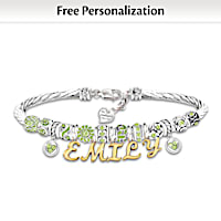 "My Granddaughter, My Love" Personalized Birthstone Bracelet