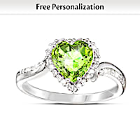 "The Heart Of You" Personalized Crystal Birthstone Ring