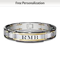 "The Strength Of My Grandson" Personalized Men's Bracelet