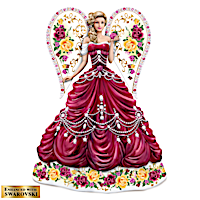 Sparkling Country Rose Angel Figurine