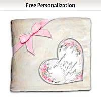 Plush Blanket Personalized With Granddaughter's Name