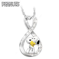 PEANUTS Snoopy And Woodstock Infinity Pendant Necklace
