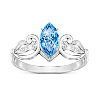 Sea Of Love Topaz And Diamond Ring