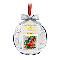 Dona Gelsinger Memorial Glass Ornament With Flameless Candle
