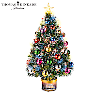 Thomas Kinkade Rotating Tree With Colour-Changing Lights