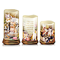 J&#252;rgen Scholz Kitten Art Flameless Candle Set