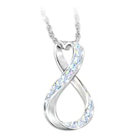 "Friends Forever" Aurora Borealis Crystal Pendant Necklace