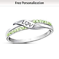 Love Personalized Crystal And Diamond Ring