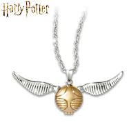 GOLDEN SNITCH Smoky Quartz Pendant With Fluttering Wings