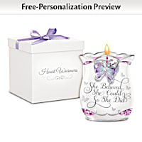 She Believed She Could Personalized Candleholder