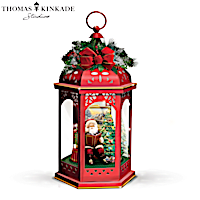 Thomas Kinkade Storytelling Santa Illuminating Lantern