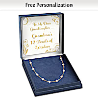 Grandma's 12 Pearls Of Wisdom Personalized Necklace