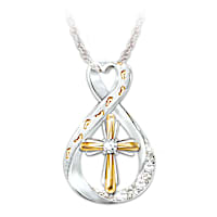 Footprints In The Sand Diamond Pendant Necklace
