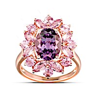 Statement Ring With Over 4 Carats Of Genuine Amethyst