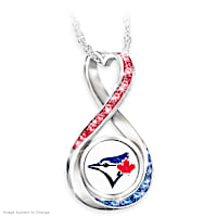 "Toronto Blue Jays Forever" Infinity Pendant Necklace