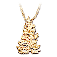 Golden Spruce Pendant Necklace