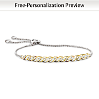 Diamond Bolo Bracelet Personalized For Daughter