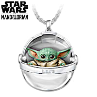 The Mandalorian Hover Pram Necklace With The Child Inside