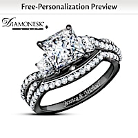 Midnight Kiss Personalized Ring