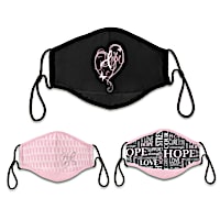 3 Breast Cancer Awareness Adult Face Masks