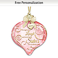 A Sister's Love Is Always Near Personalized Ornament
