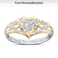 "Our Family Tree" Heart-Shaped Women's Diamond Ring