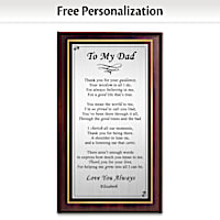 Proud To Call You Dad Personalized Poem Plaque With Name