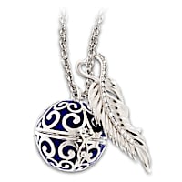 "Guardian Angel Caller" Chime Ball Crystal Pendant Necklace
