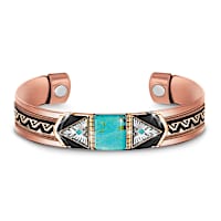 4.5-Carat Turquoise Southwestern-Style Copper Bracelet