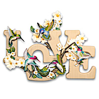 "Jewels Of Love" Hummingbird And Dogwood Blossom Wall Decor