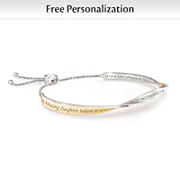 Daughter, I Believe In You Bracelet And Personalized Card