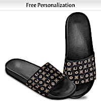 Personalized Women's Slide Sandals With Your Initials